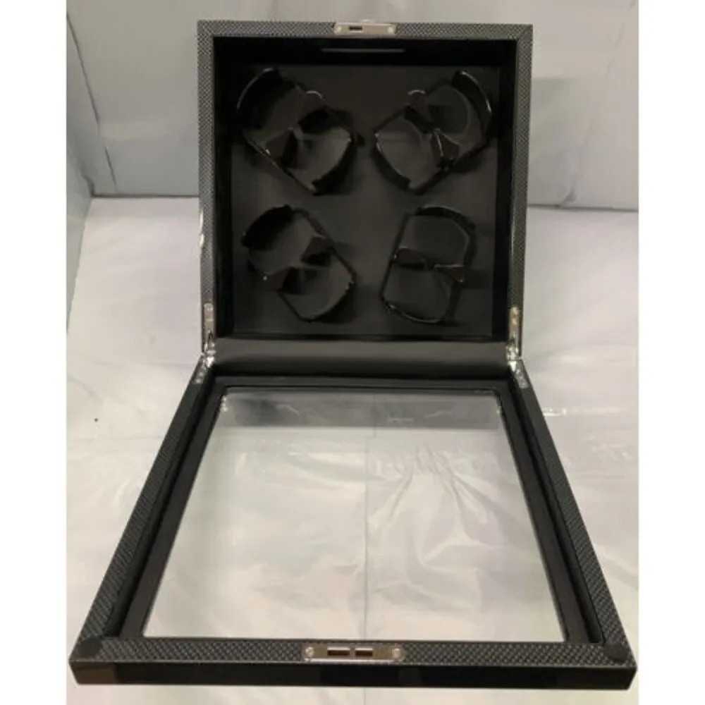 JINS&VICO 15GJ-15005 Black Carbon Fiber Exterior 8 Slot Watch Winder HJ25